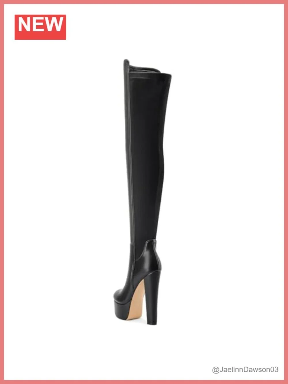 Women's Over the Knee Boots Side Zipper Platform Chunky Heel Faux Leather